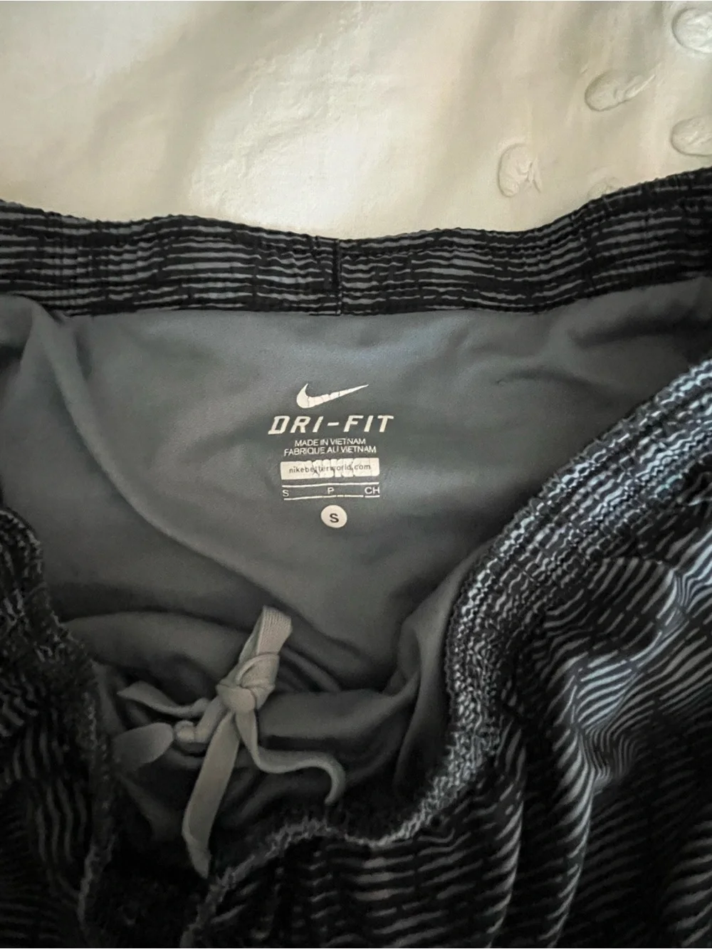 Nike Dri-FIT Black Striped Running Shorts